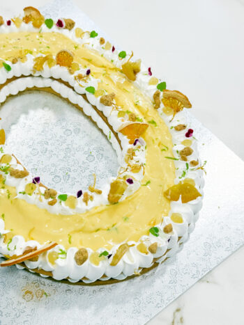 Number cake citron meringuée