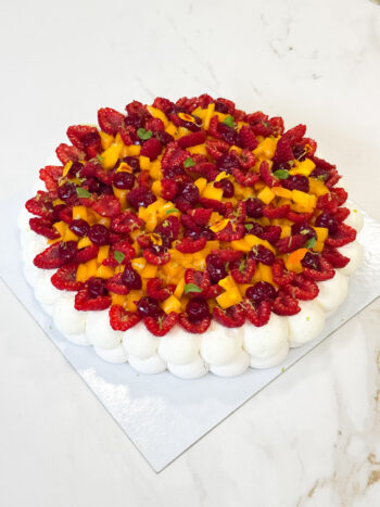pavlova mangue framboise