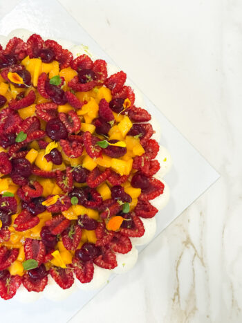 pavlova mangue framboise