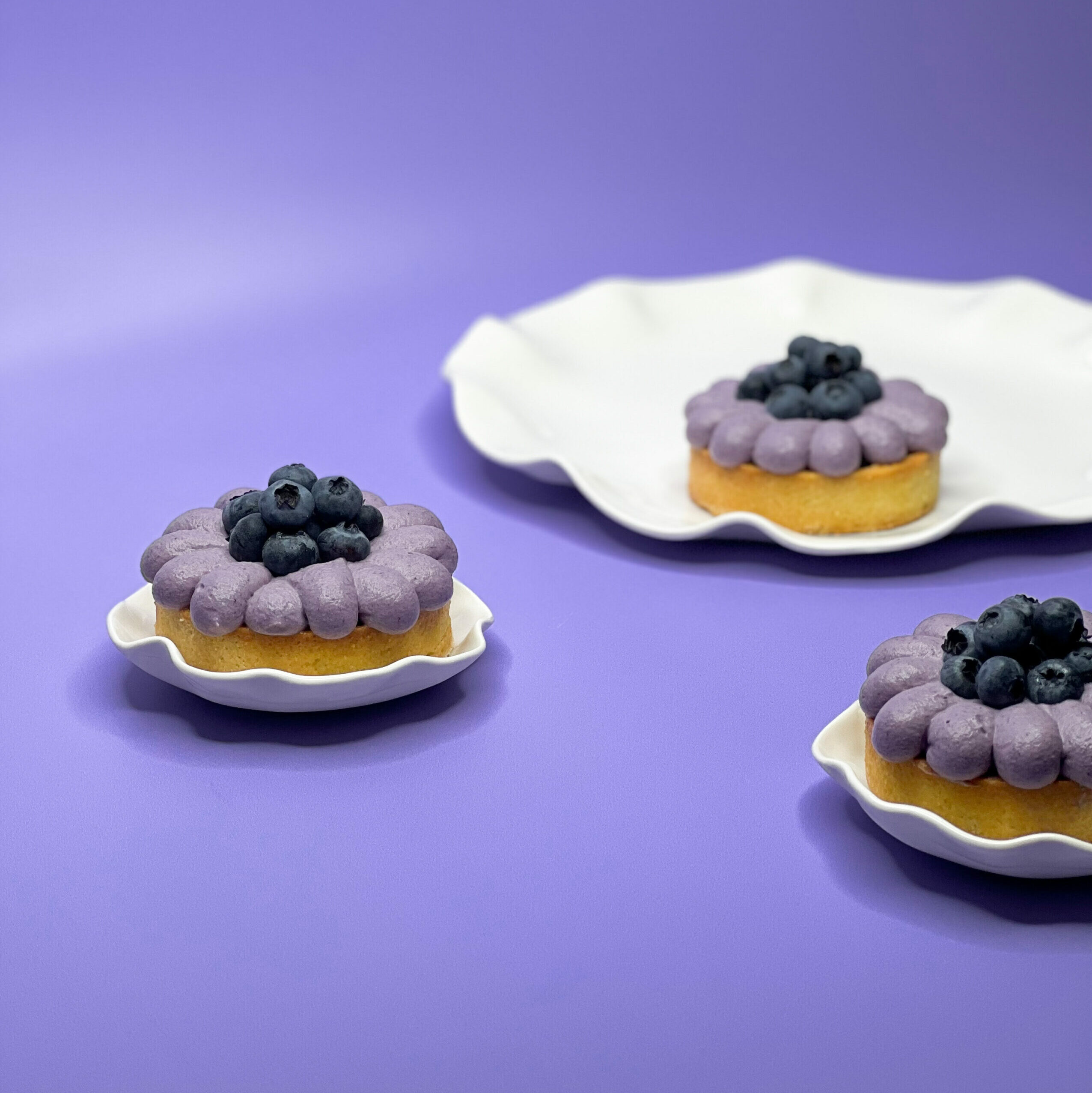 Tarte individuelle aux myrtilles